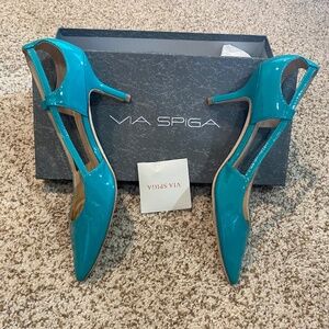 VIA SPIGA - Janice Heels, Turquoise - Size 7M